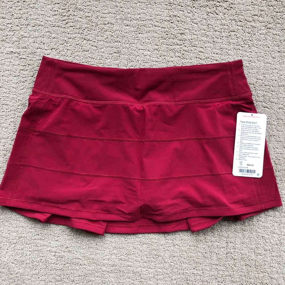 Lululemon pace rival skirt size 10R